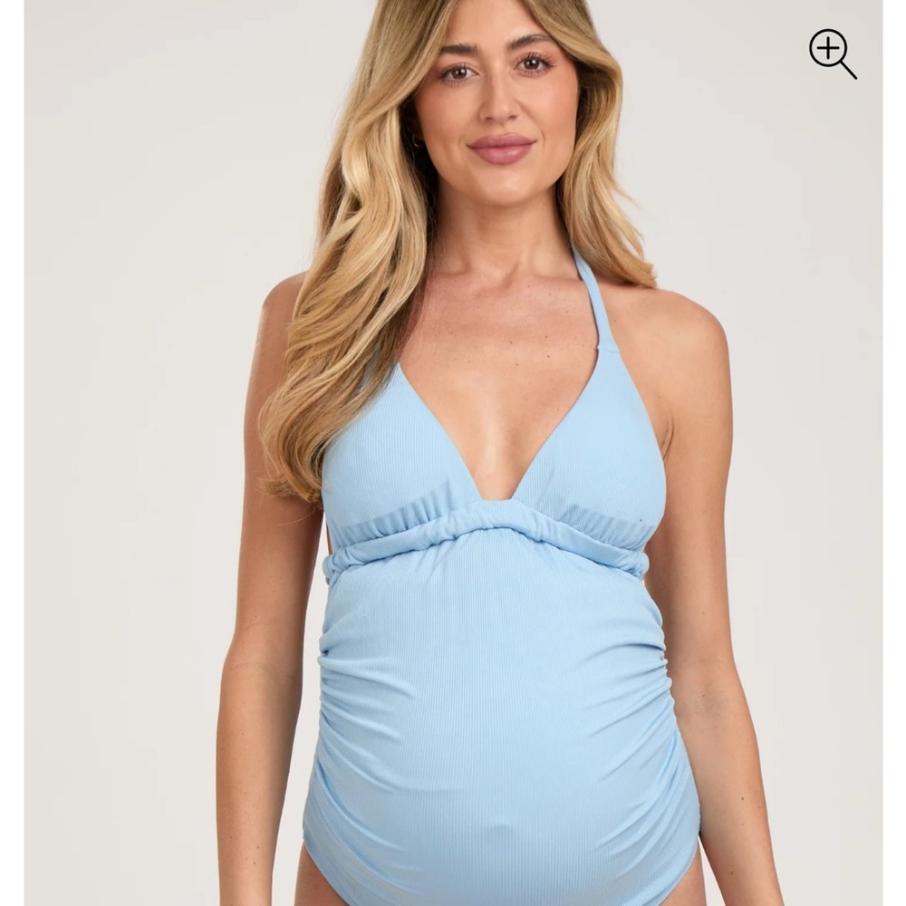 Light Blue Maternity Swimsuit
